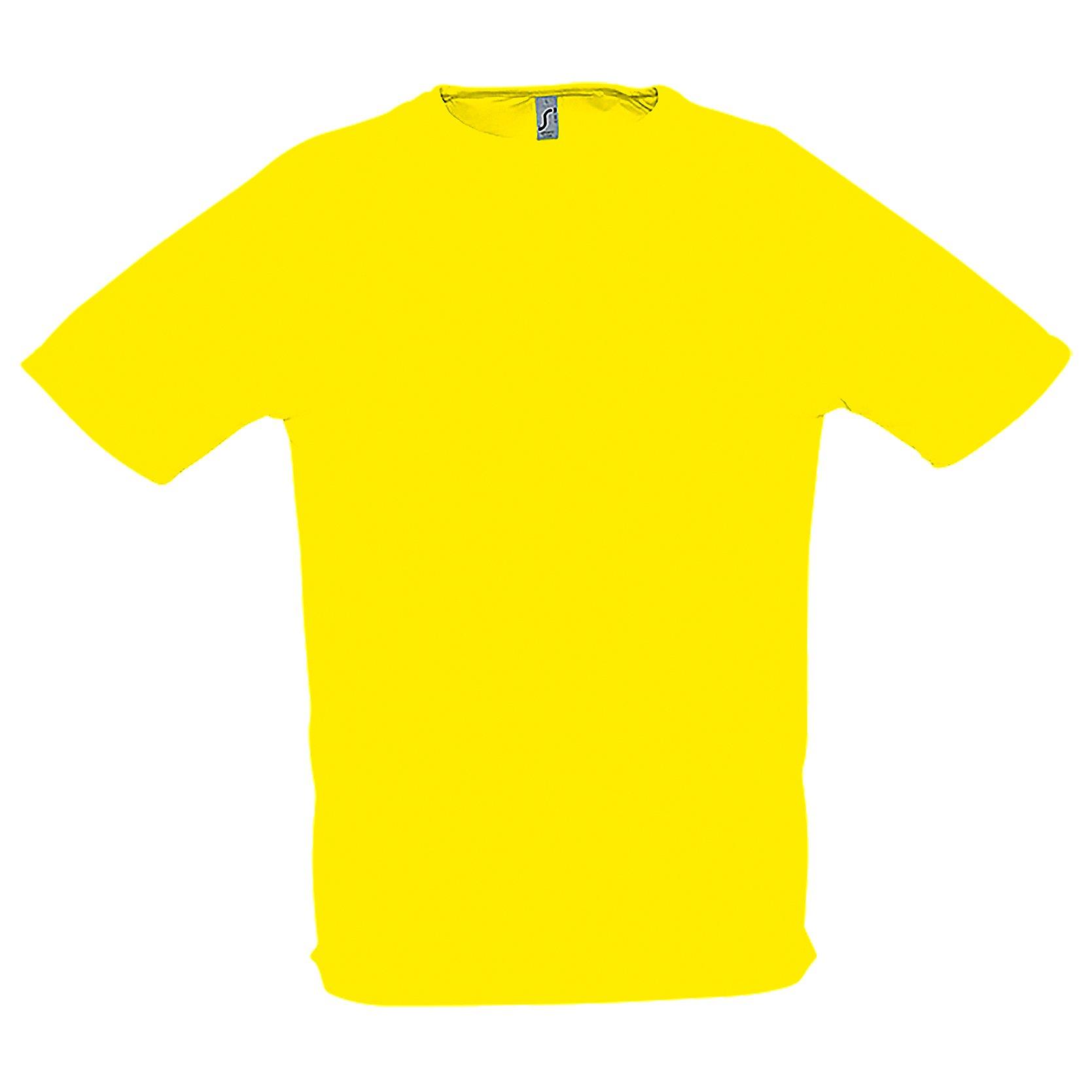 Image of Sporty Performance Tshirt, Kurzarm, Rundhals Herren Gelb Bunt XXL