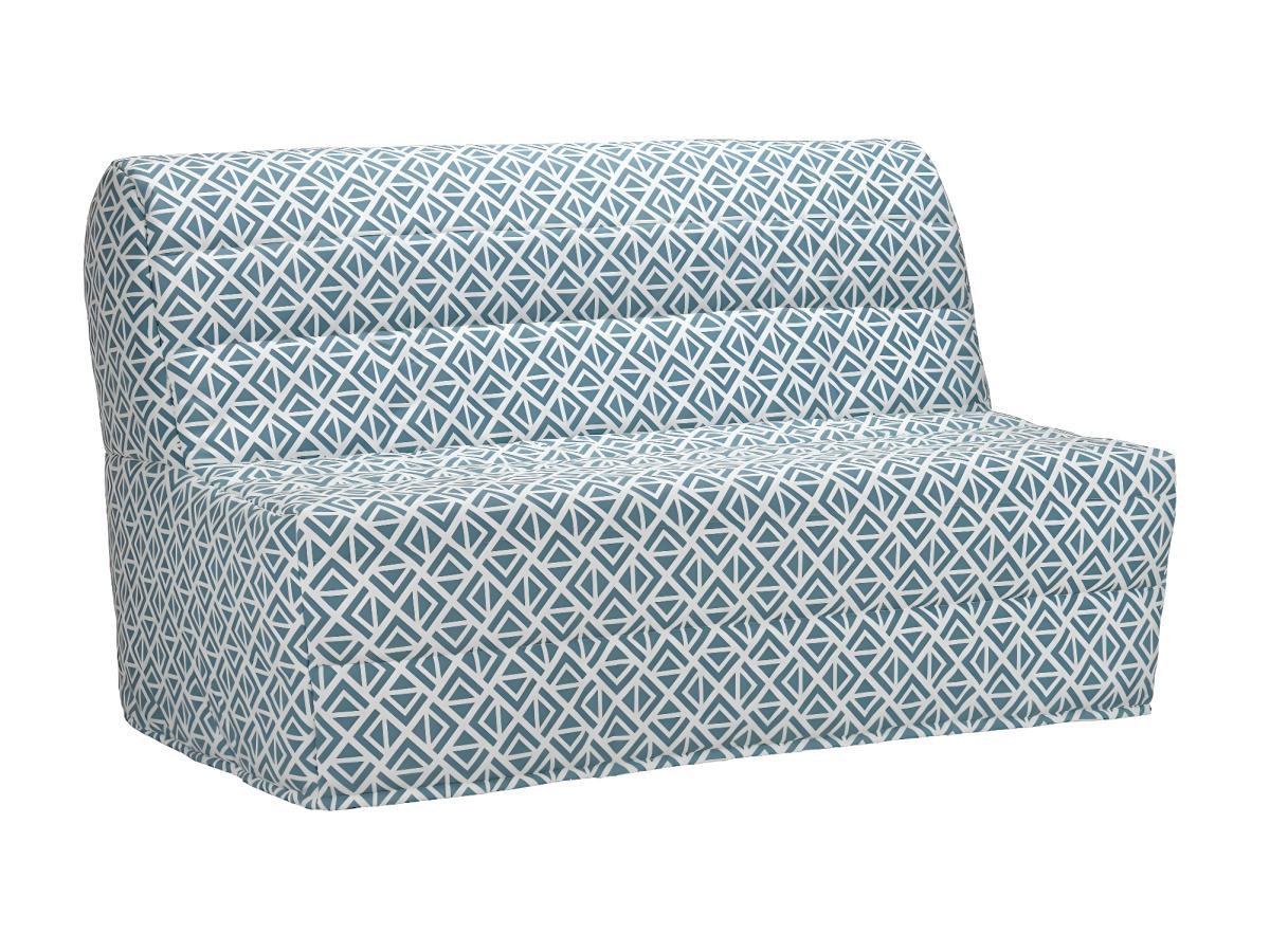 Image of Schlafsofa Klappsofa - Baumwolle - Hellblau - COWBOY II Schlafsofa Klappsofa - Baumwolle - Hellblau - COWBOY II