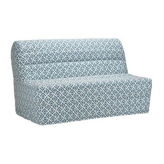 Vente-unique Schlafsofa Klappsofa - Baumwolle - Hellblau - COWBOY II  