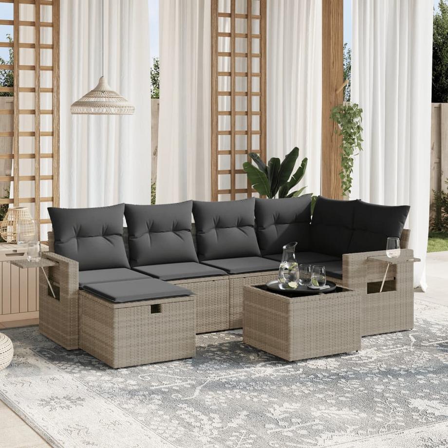 VidaXL set divano da giardino Polirattan  