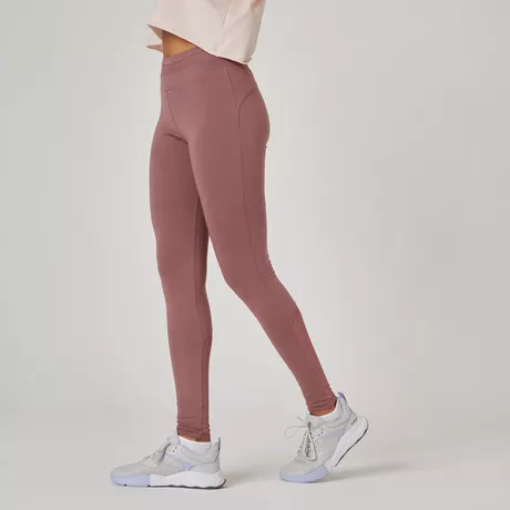 NYAMBA Legging Coton Extensible Fitness Taille Haute avec Mesh