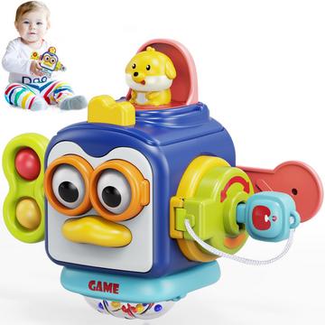 Cubes d'activité pour bébés, jouets d'apprentissage, cubes de motricité pour les tout-petits, jouets sensoriels pour bébés