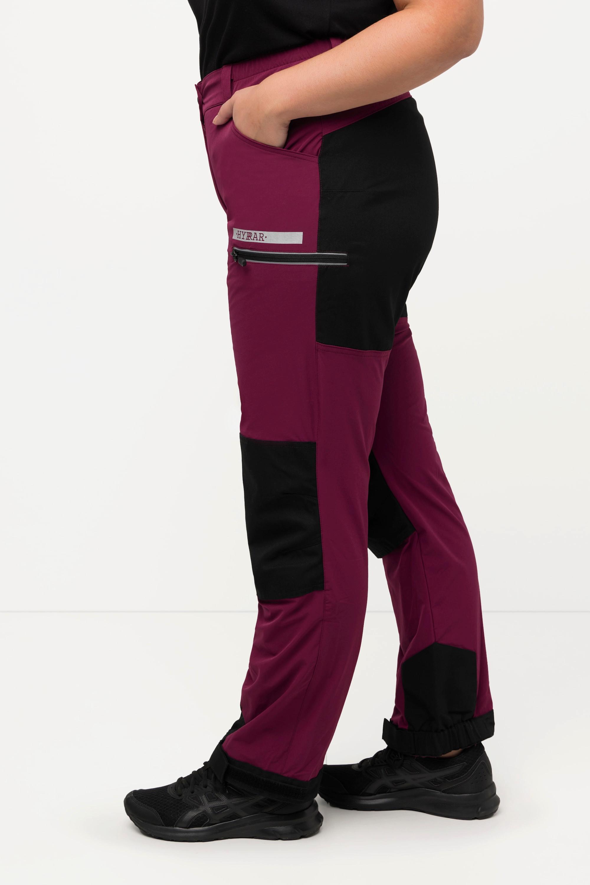 Ulla Popken  Pantalon de trekking hybride HYPRAR. Détails réfléchissants et fermeture velcro 