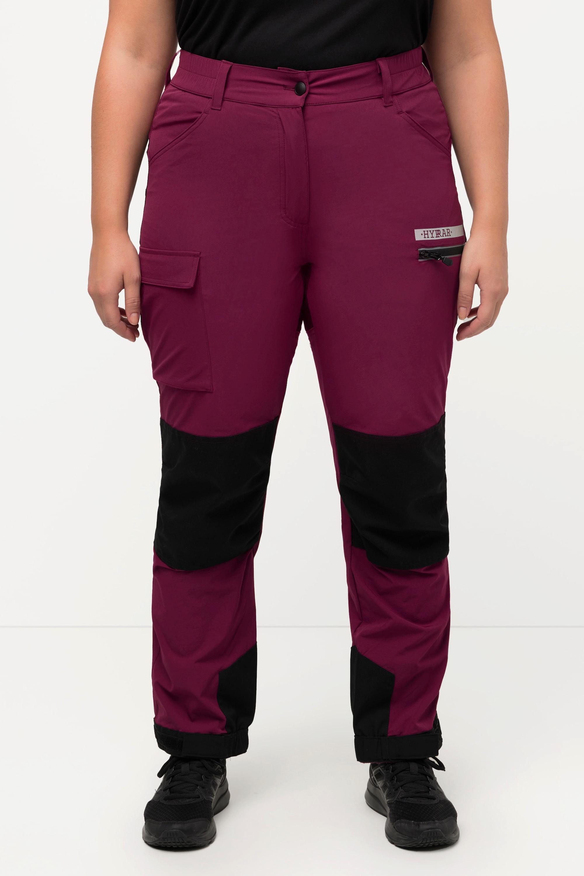 Ulla Popken  Pantalon de trekking hybride HYPRAR. Détails réfléchissants et fermeture velcro 