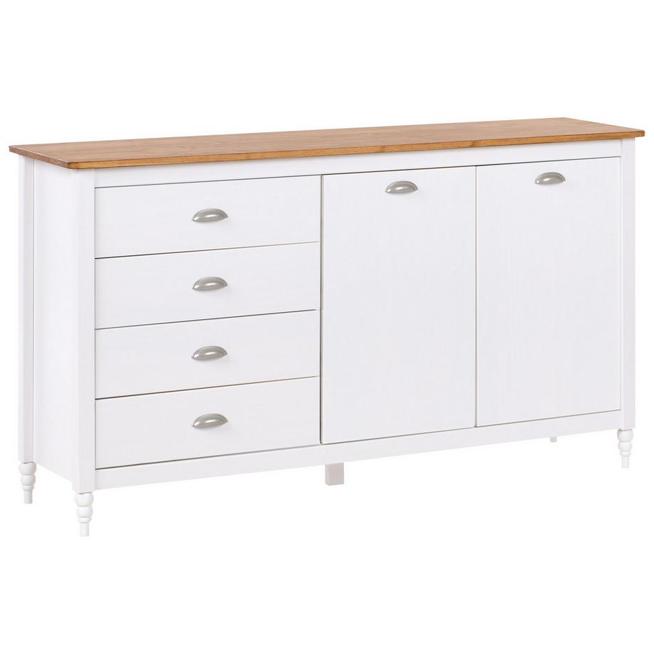 Beliani Commode 2 portes en Bois de pin Scandinave SHILLINGTON  