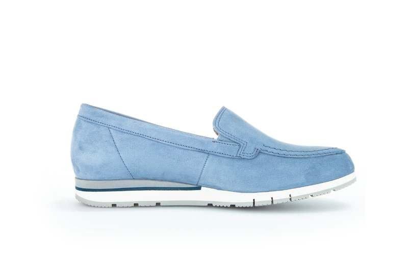 Image of - Nubuk Loafer Damen Himmelblau 40