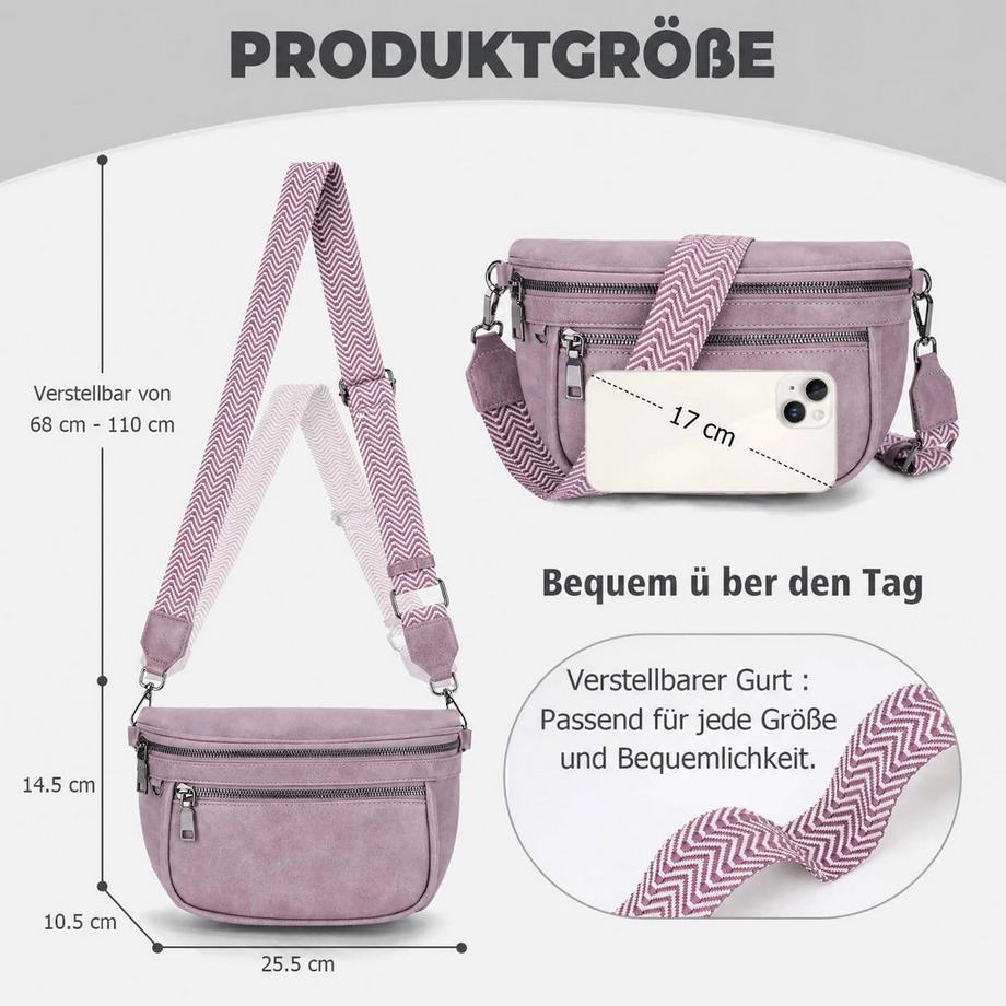 Only-bags.store Ultraleichte Umhängetasche mit mehreren Fächern  