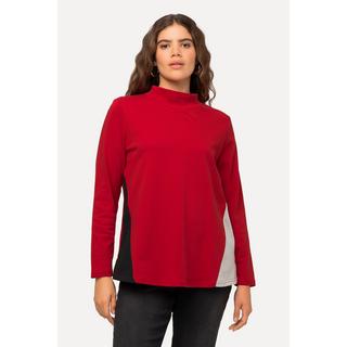 Ulla Popken  Sweat-shirt en A, col montant, manches longues salsa 