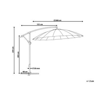 Beliani Parasol suspendu en Polyester CALABRIA  