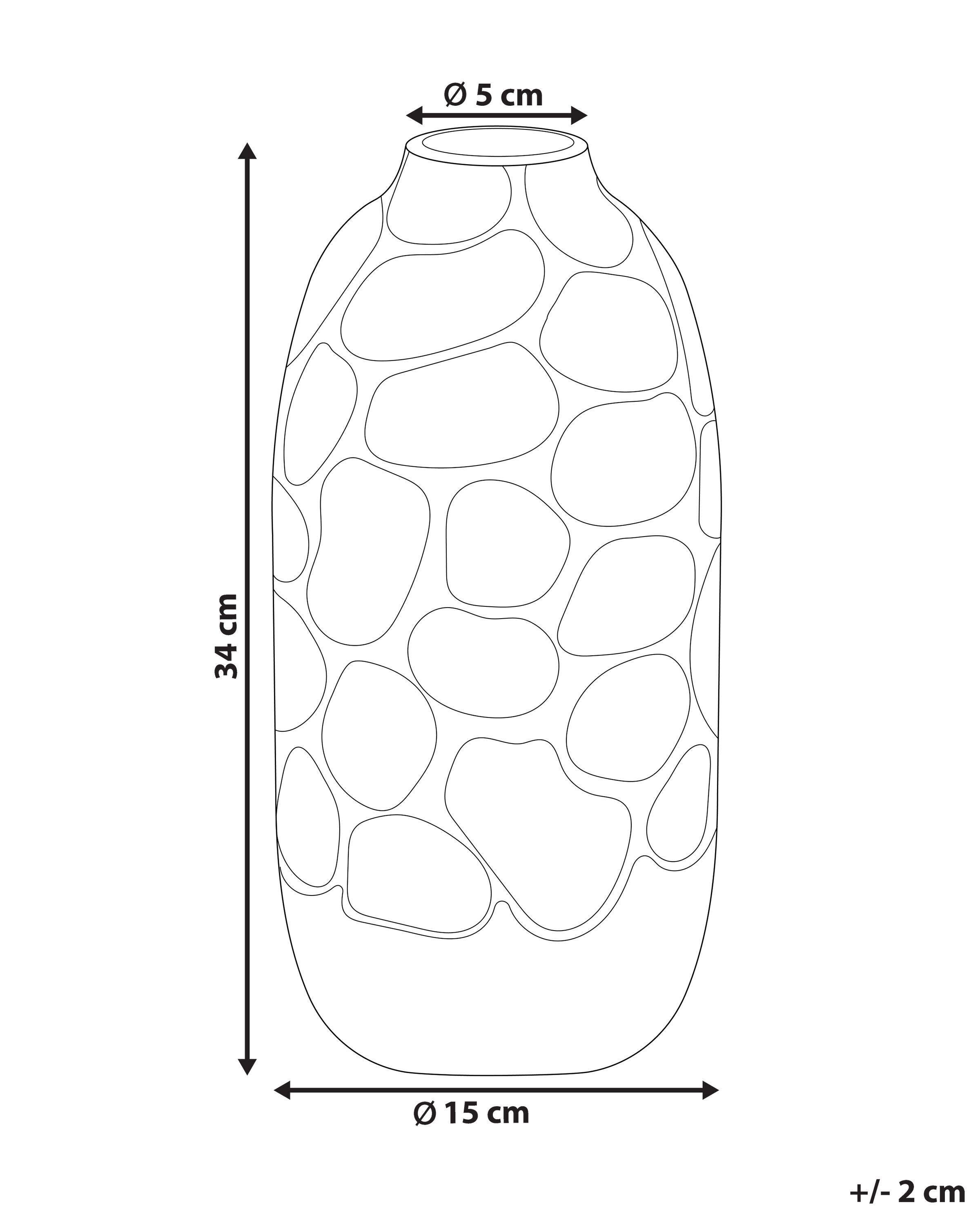 Beliani Vase décoratif en Grès Moderne CENABUM  