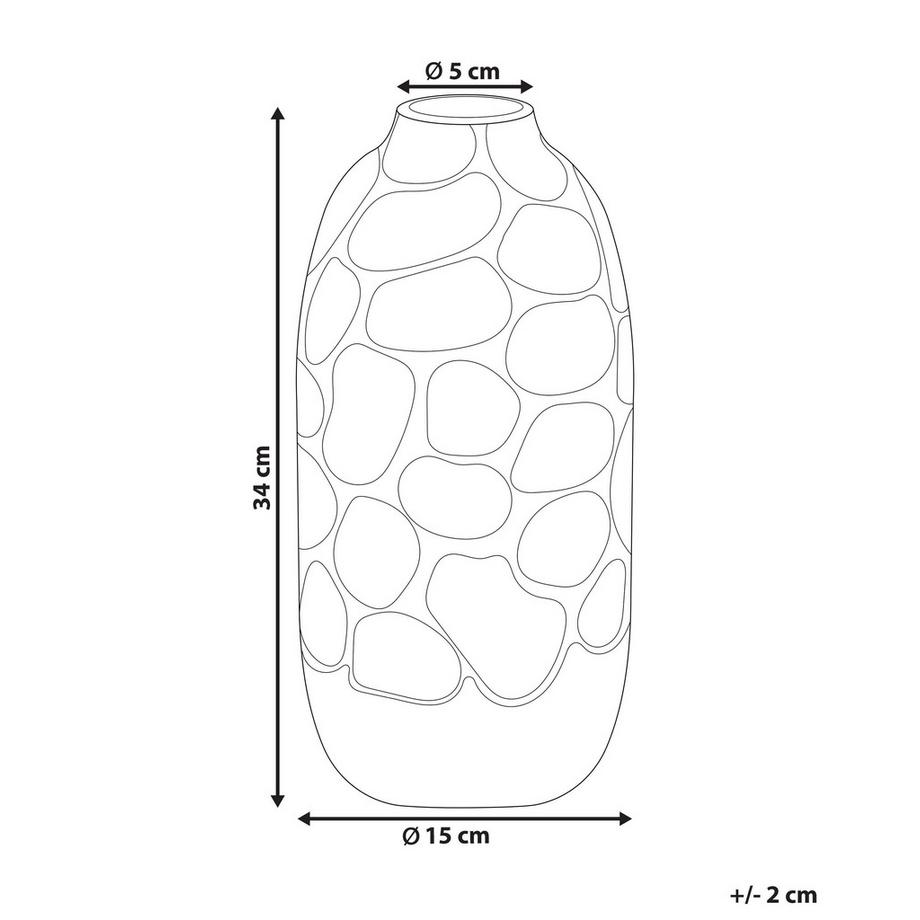 Beliani Vase décoratif en Grès  CENABUM  