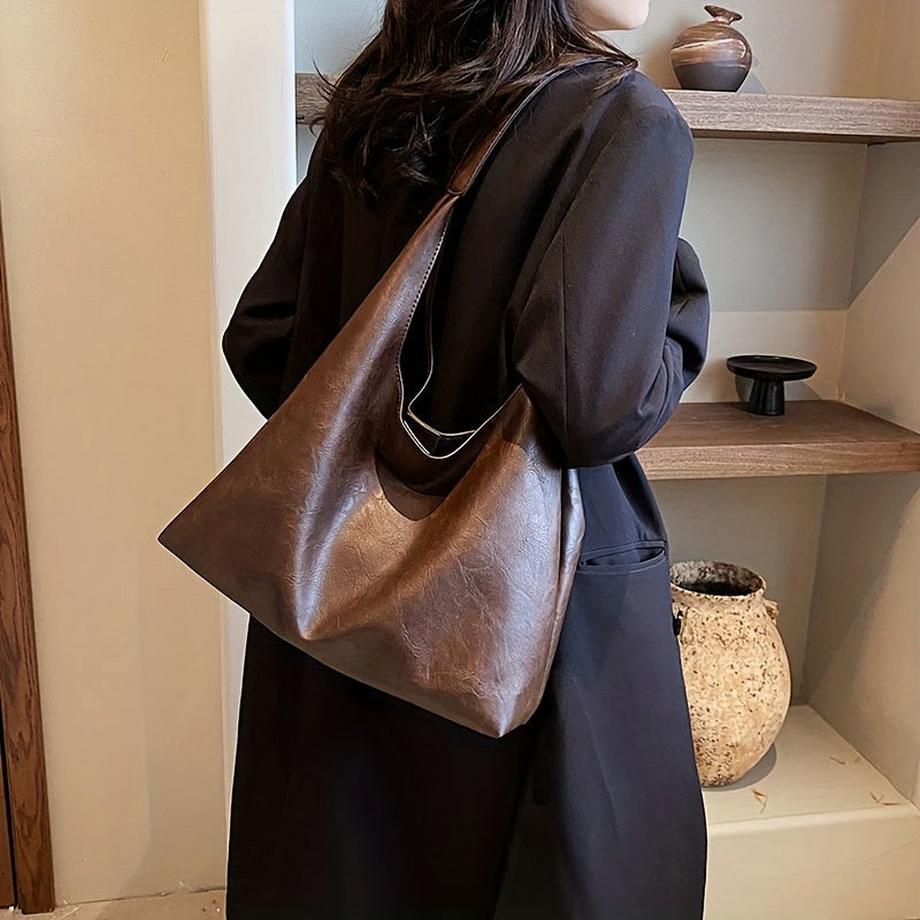 Only-bags.store Sac Hobo Vintage Couleur Unie avec Pochette Amovible  