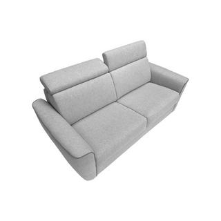 Vente-unique Schlafsofa mit Matratze 3-Sitzer - Liegefläche 140 cm - Matratze 22 cm - Stoff - Hellgrau - FLUTARI  