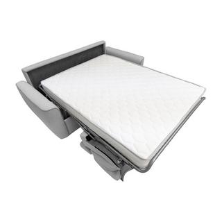 Vente-unique Canapé 3 places convertible express en tissu gris clair - couchage 140 cm - matelas 22 cm FLUTARI  