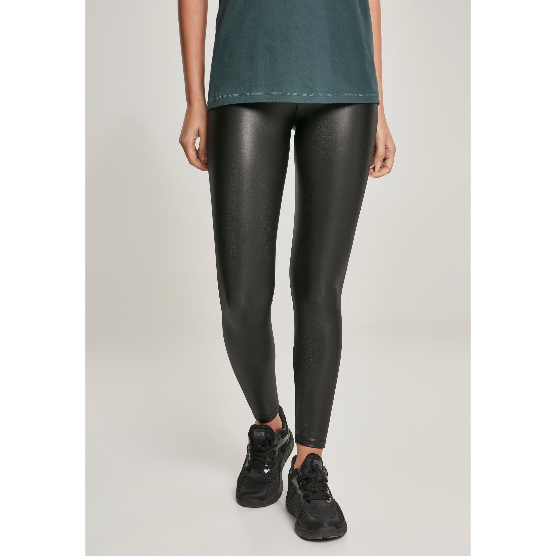 URBAN CLASSICS  damen leggings in großen größen urban classic faux leather wait 