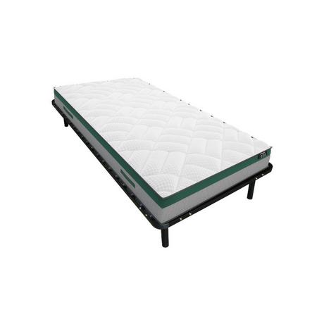 DREAMEA Ensemble cadre à  lattes + matelas ressorts ensachés ép PRESTIGE de DREAMEA  