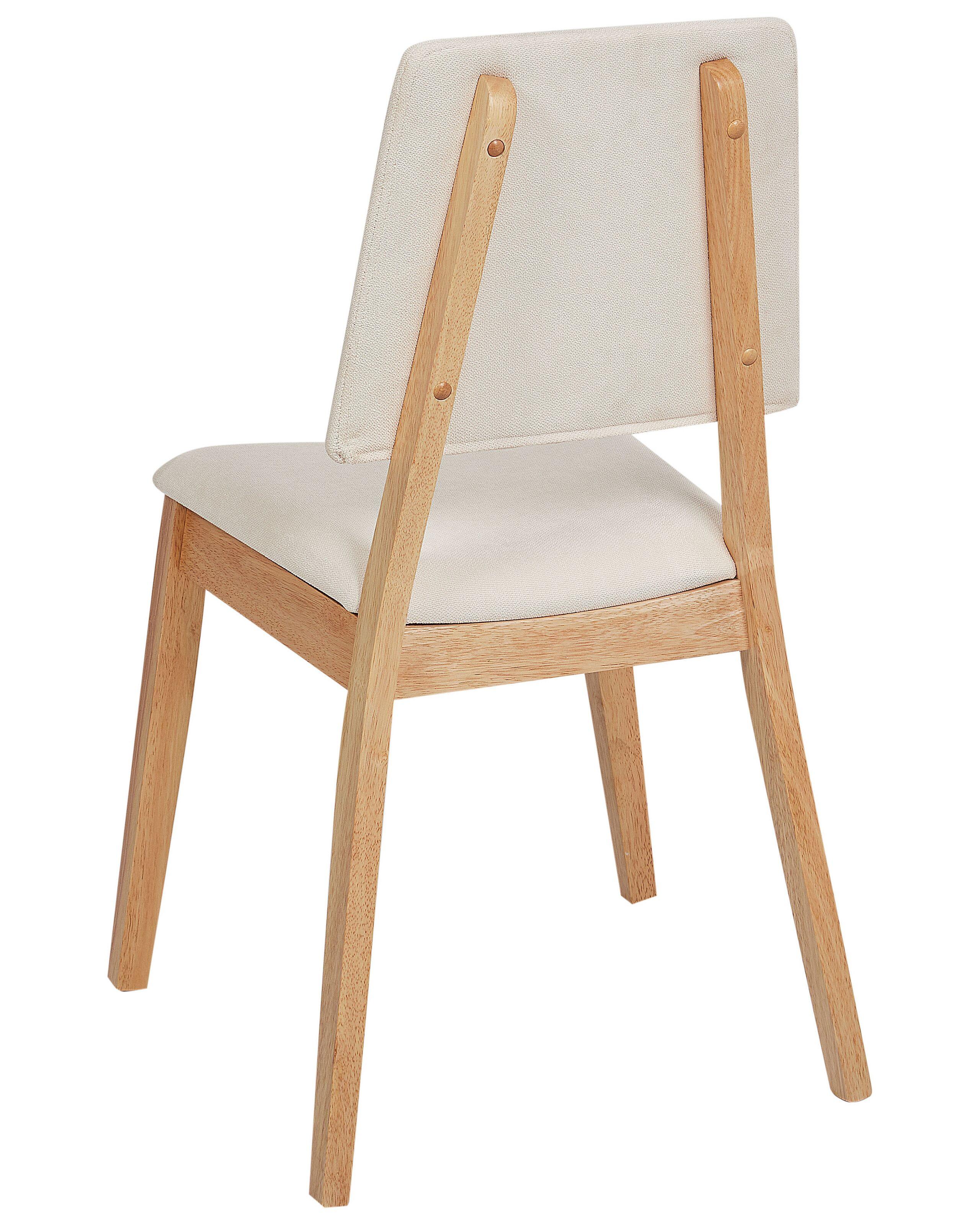 Beliani Lot de 2 chaises de salle à manger en Bois d'hévéa Traditionnel MERRILL  