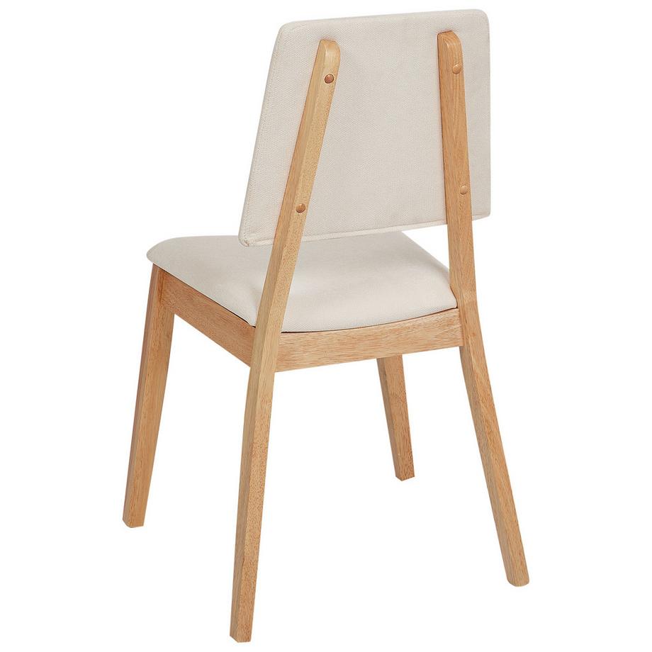 Beliani Esszimmerstuhl 2er Set aus Gummibaumholz  MERRILL  