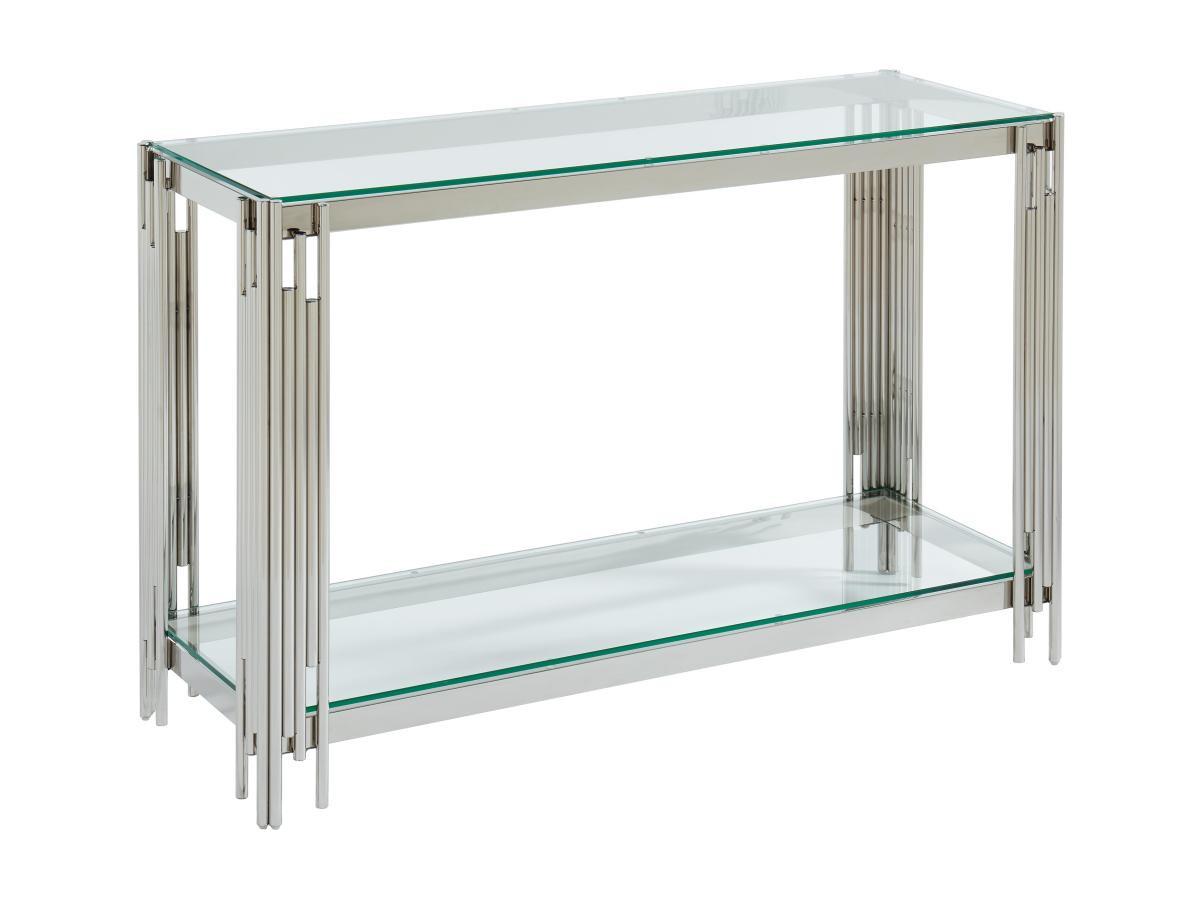 Image of Wandkonsole - Sicherheitsglas & Edelstahl - Chromfarben - NOMELANO von Pascal MORABITO Wandkonsole - Sicherheitsglas & Edelstahl - Chromfarben - NOMELANO von Pascal MORABITO