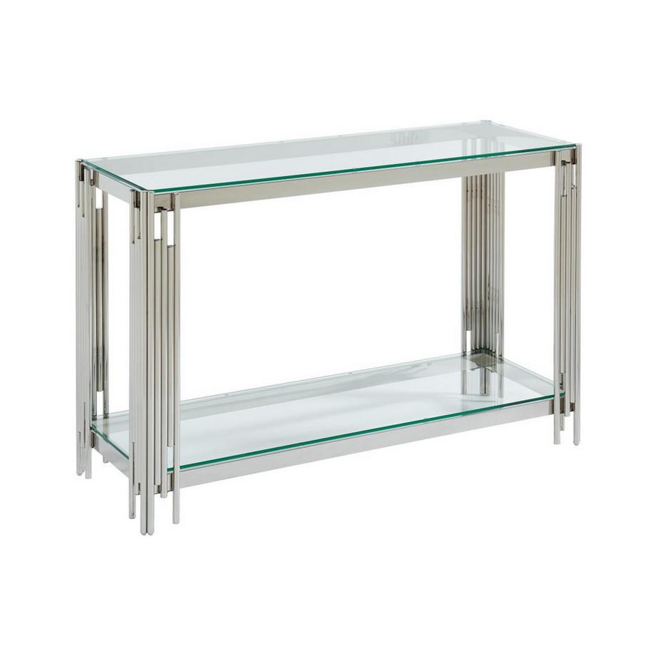 Wandkonsole - Sicherheitsglas & Edelstahl - Chromfarben - NOMELANO von Pascal MORABITO