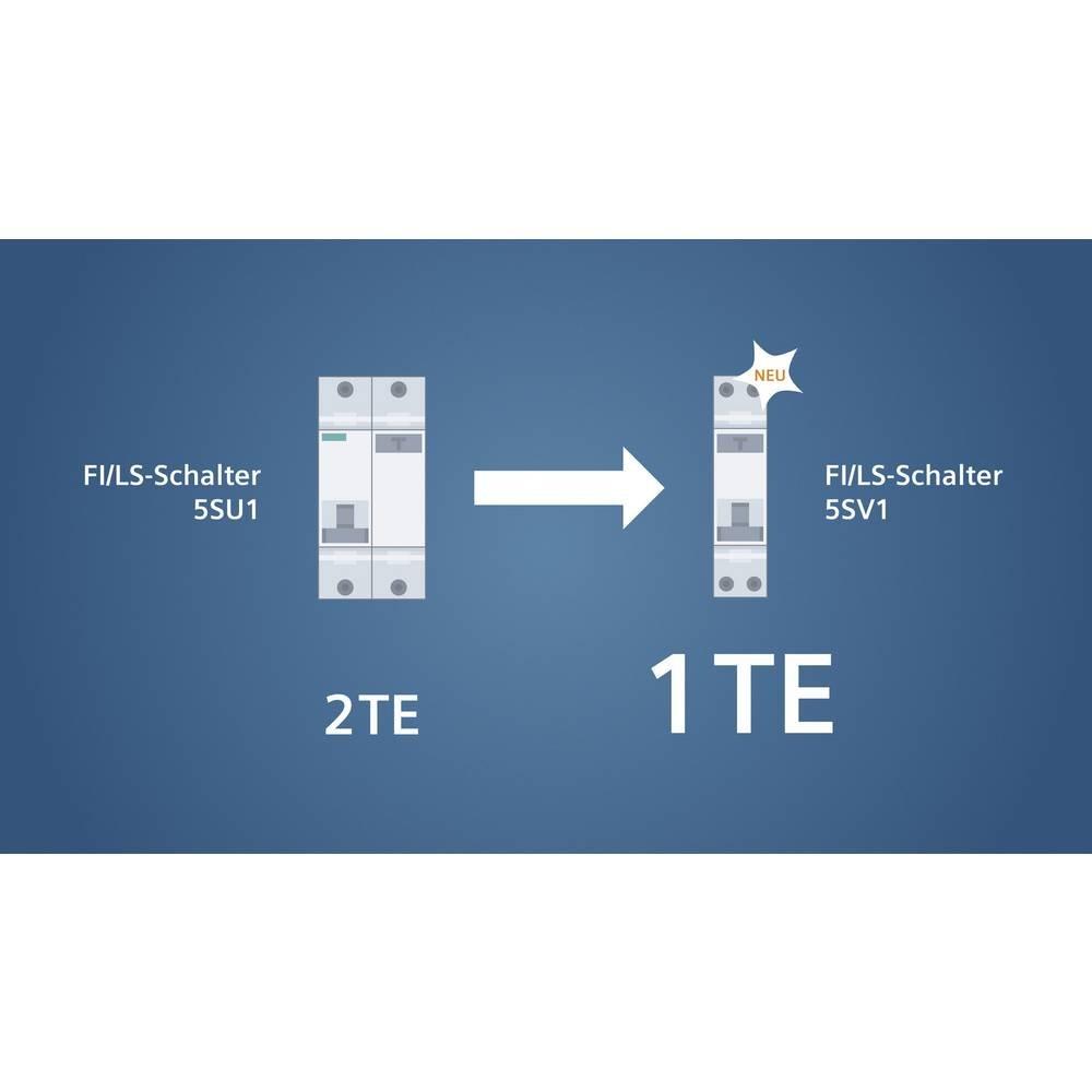 Siemens  Disjoncteur différentiel combiné compact 6 kA type A 30 mA B6 