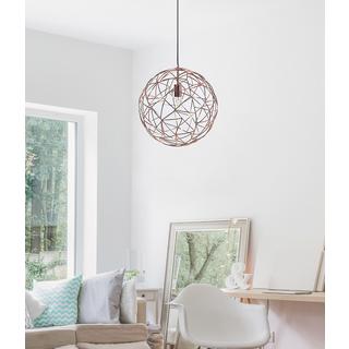 Beliani Lampe suspension en Métal Glamour LEMME  