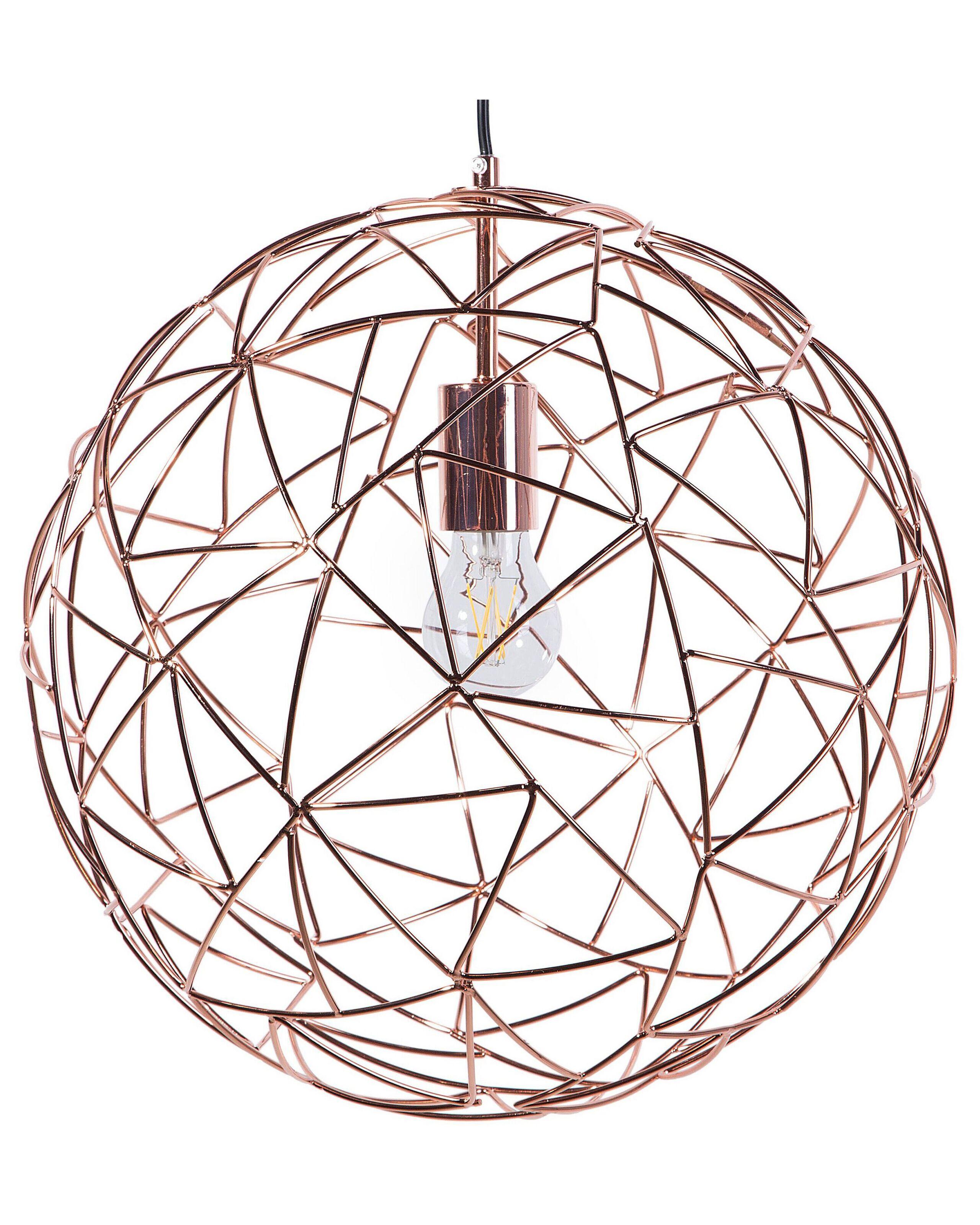 Beliani Lampe suspension en Métal Glamour LEMME  