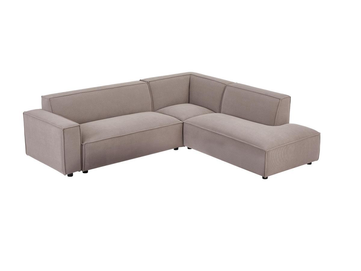 Image of Großes Ecksofa - Ecke rechts - Cord - Grau - BORORE von Großes Ecksofa - Ecke rechts - Cord - Grau - BORORE von PASCAL MORABITO
