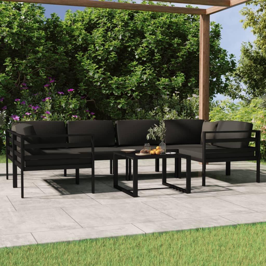 VidaXL set lounge giardino Alluminio  