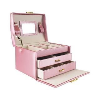 eStore  Schmuckschatulle, Kunstleder - Rosa 