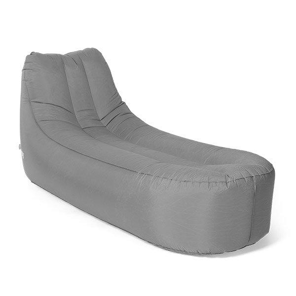 Image of Aufblasbare Lounge Liege – Per Knopfdruck Unisex Taubengrau 180cm