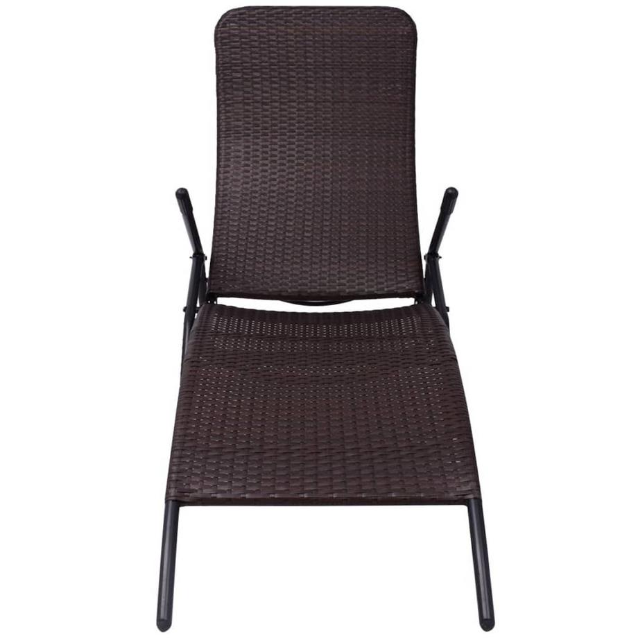 VidaXL Chaise longue rotin synthétique  
