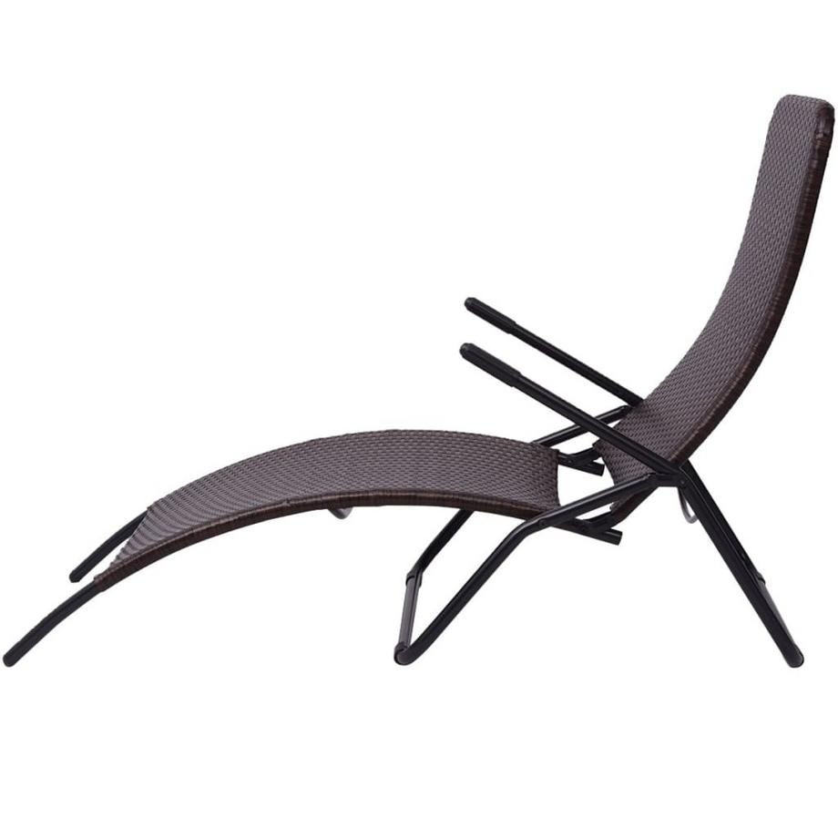VidaXL Chaise longue rotin synthétique  