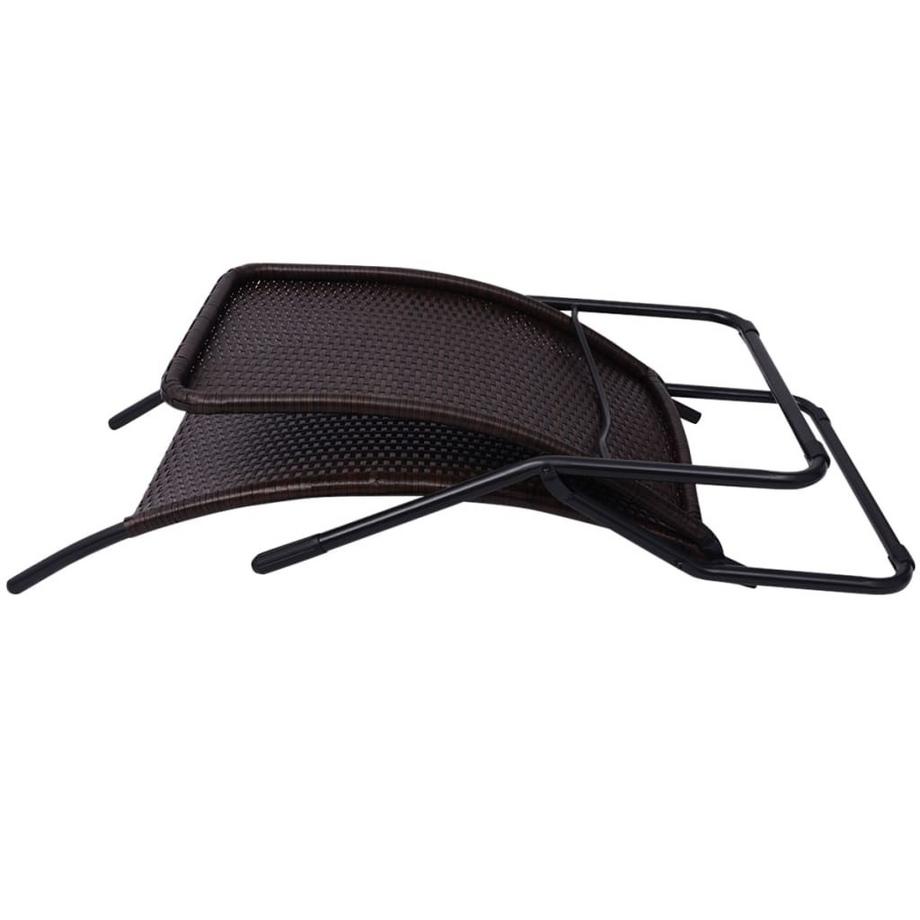 VidaXL Chaise longue rotin synthétique  