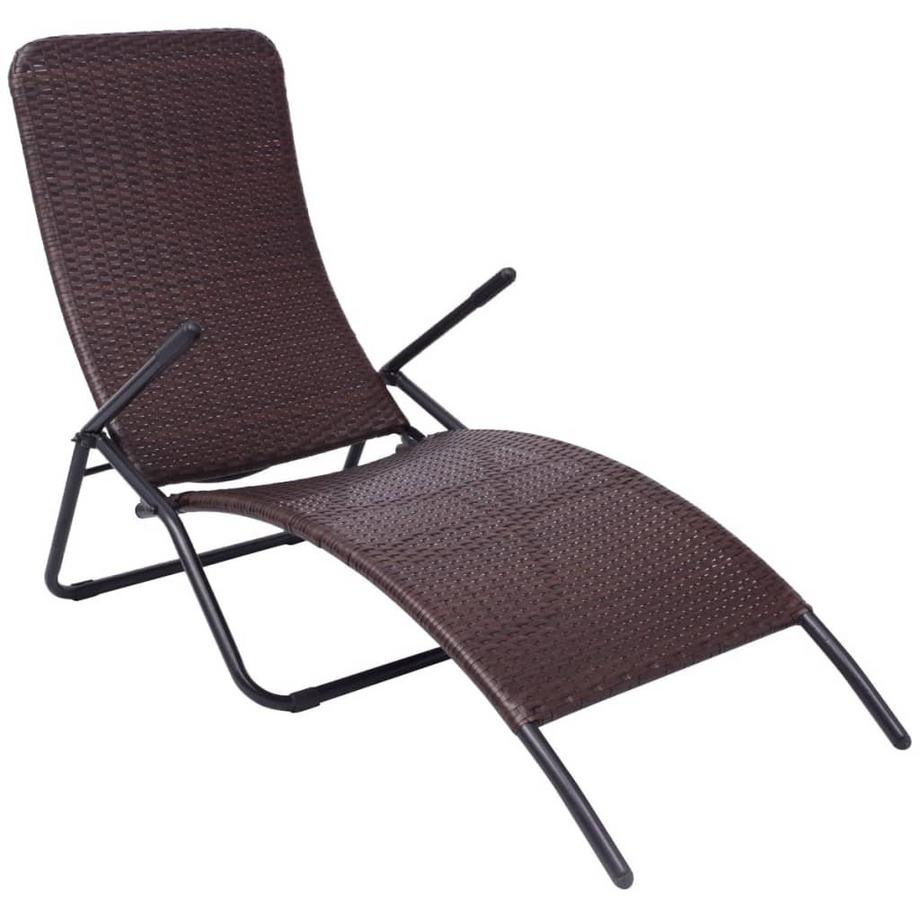 Chaise longue rotin synthétique
