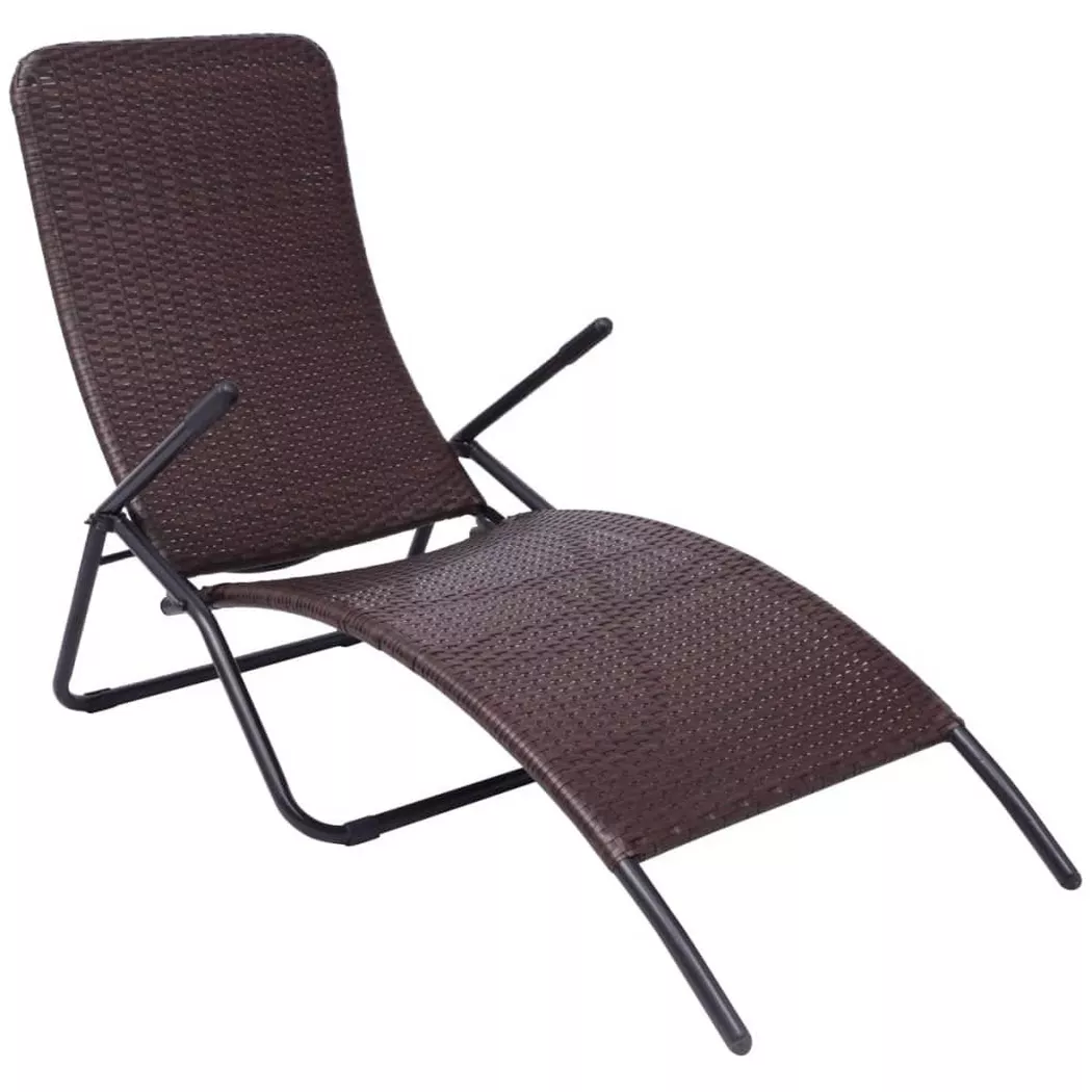 VidaXL - Sonnenliege poly-rattan, One Size, Braun