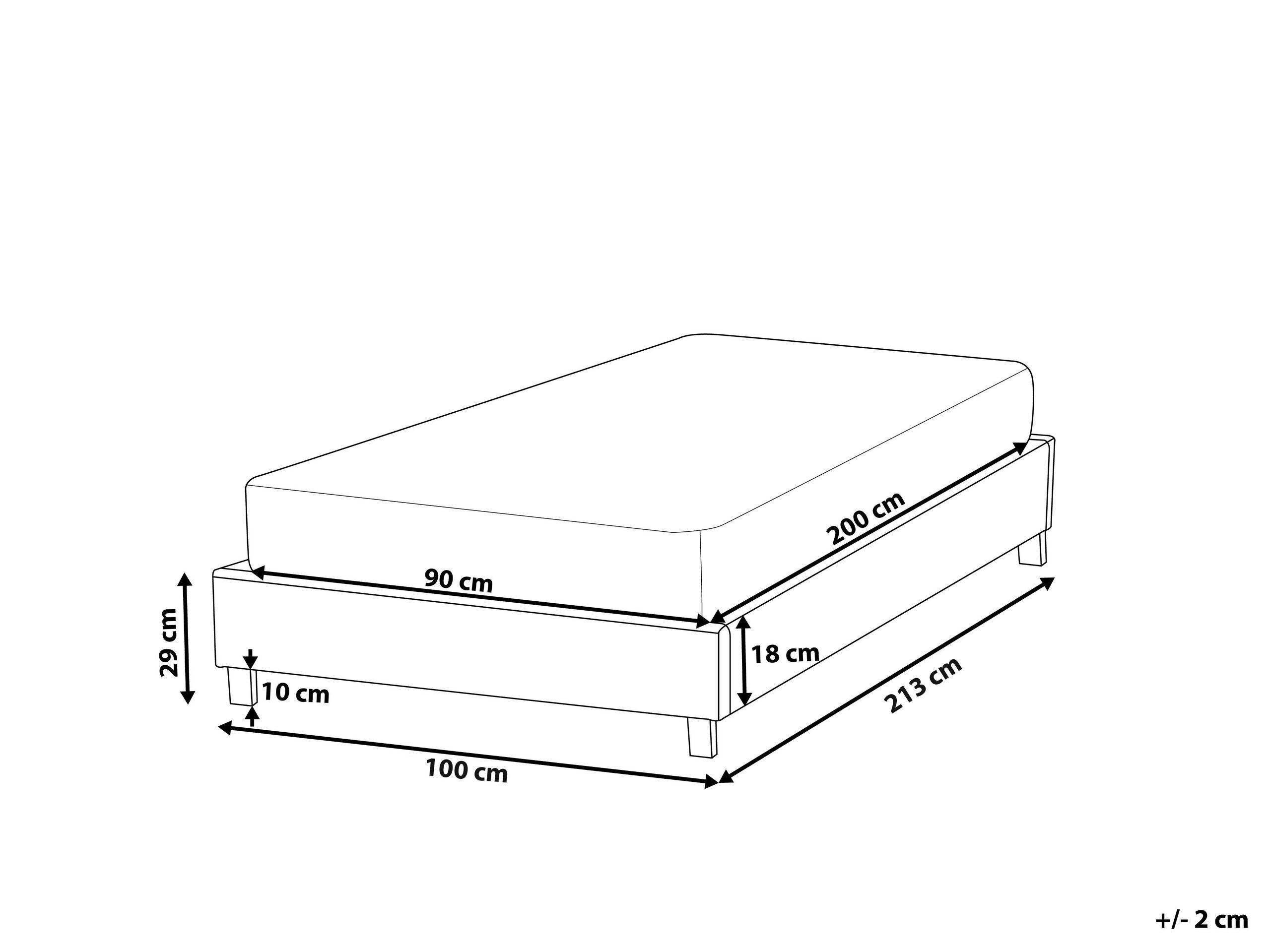 Beliani Bett mit Lattenrost aus Polyester Modern ROANNE  