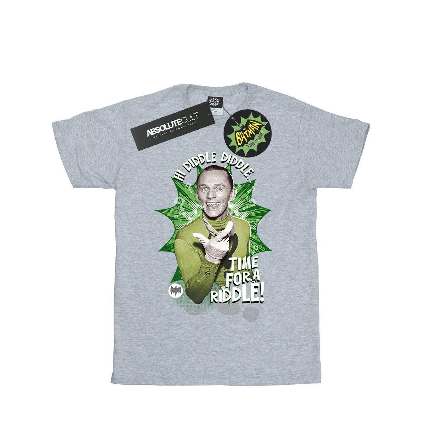 Image of Batman Tv Series The Riddler Time For A Riddle Tshirt Mädchen Grau 152-158