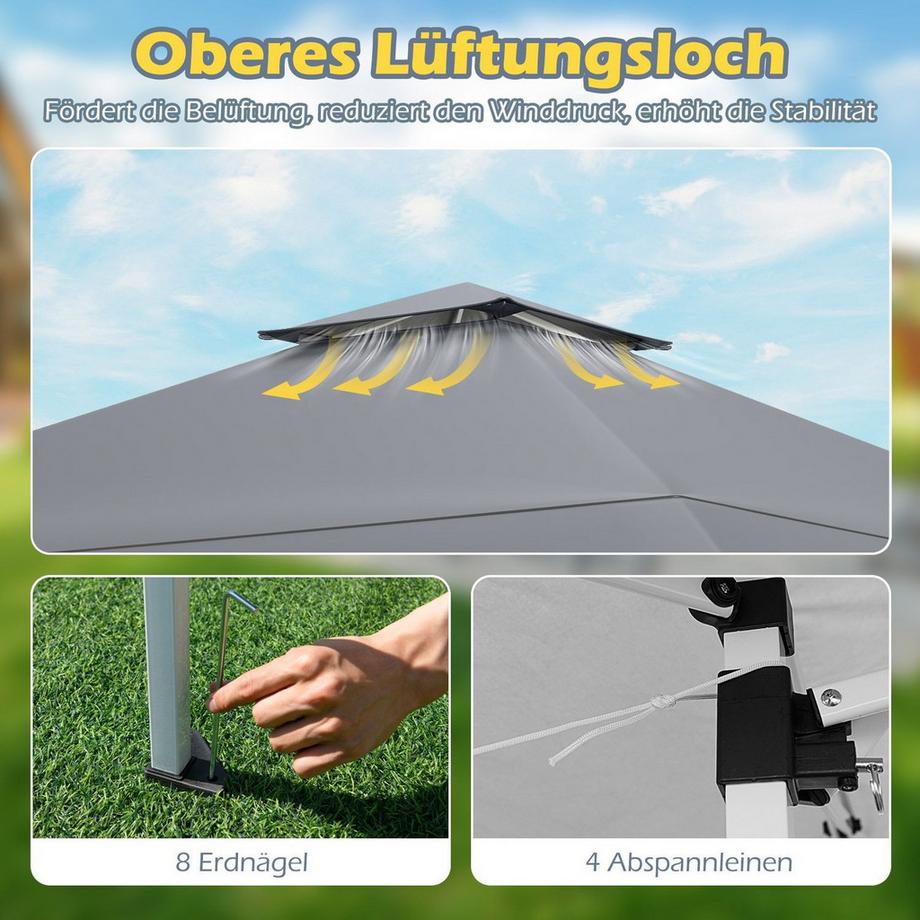 Northix Verstellbarer Pop-Up-Pavillon  