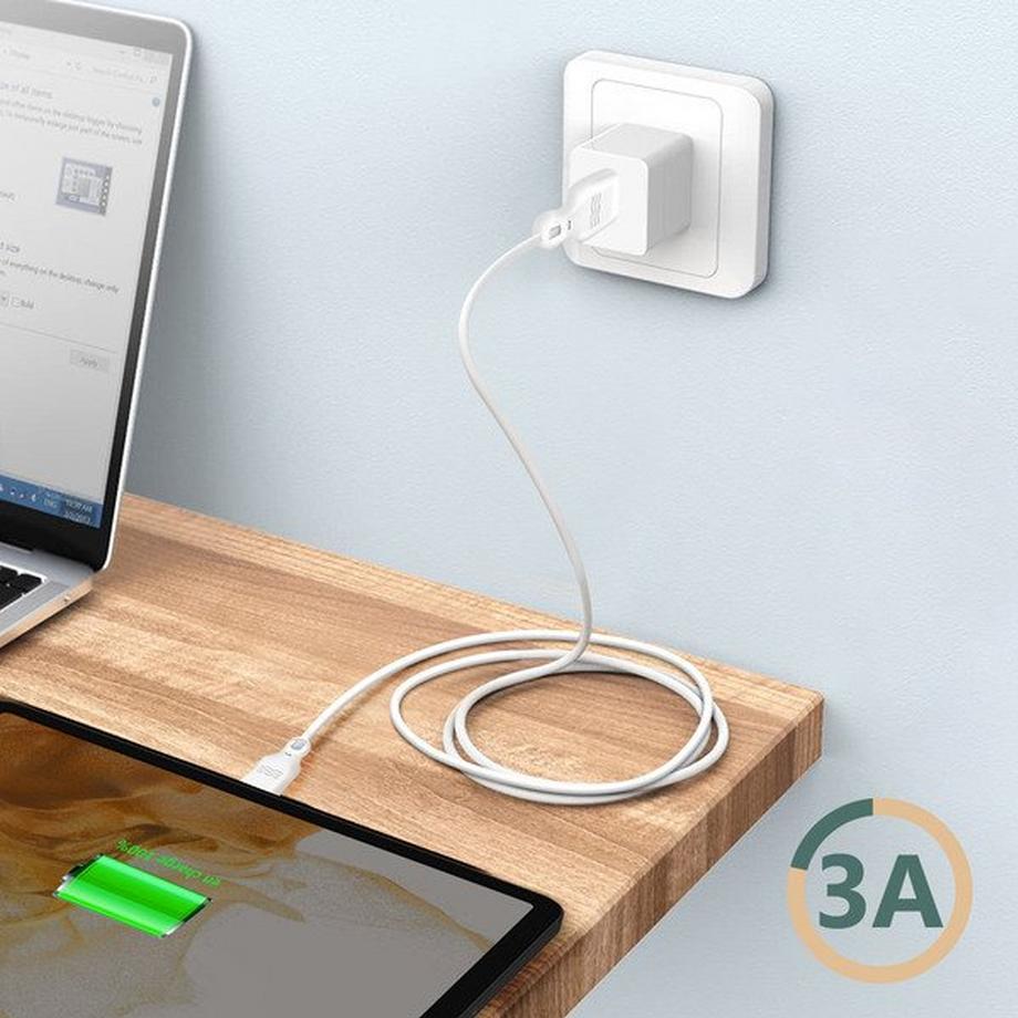 Just green  USB / USB-C Kabel 2m Just Green Weiß 