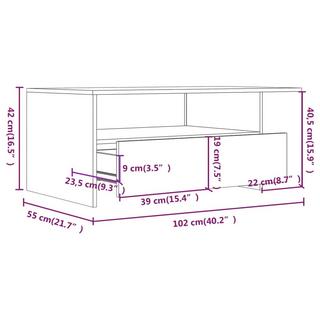 VidaXL Couchtisch holzwerkstoff  