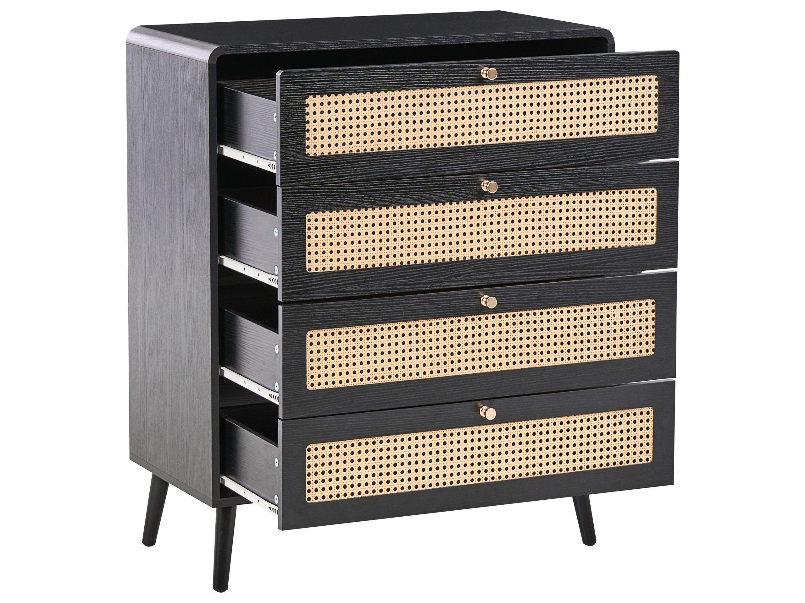 Beliani Commode à 4 tiroirs en MDF Boho MOURA  