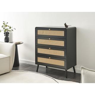 Beliani Commode à 4 tiroirs en MDF Boho MOURA  