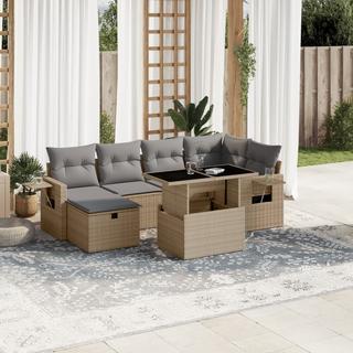 VidaXL set divano da giardino Polirattan  