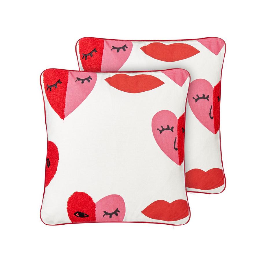 Lot de 2 coussins décoratifs en Coton  PERIWINKLE