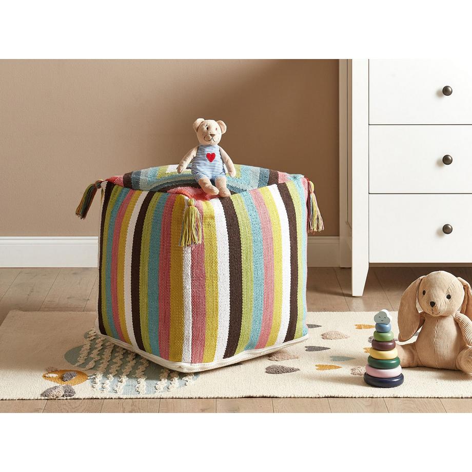 Beliani Pouf en Coton Boho MONEASA  