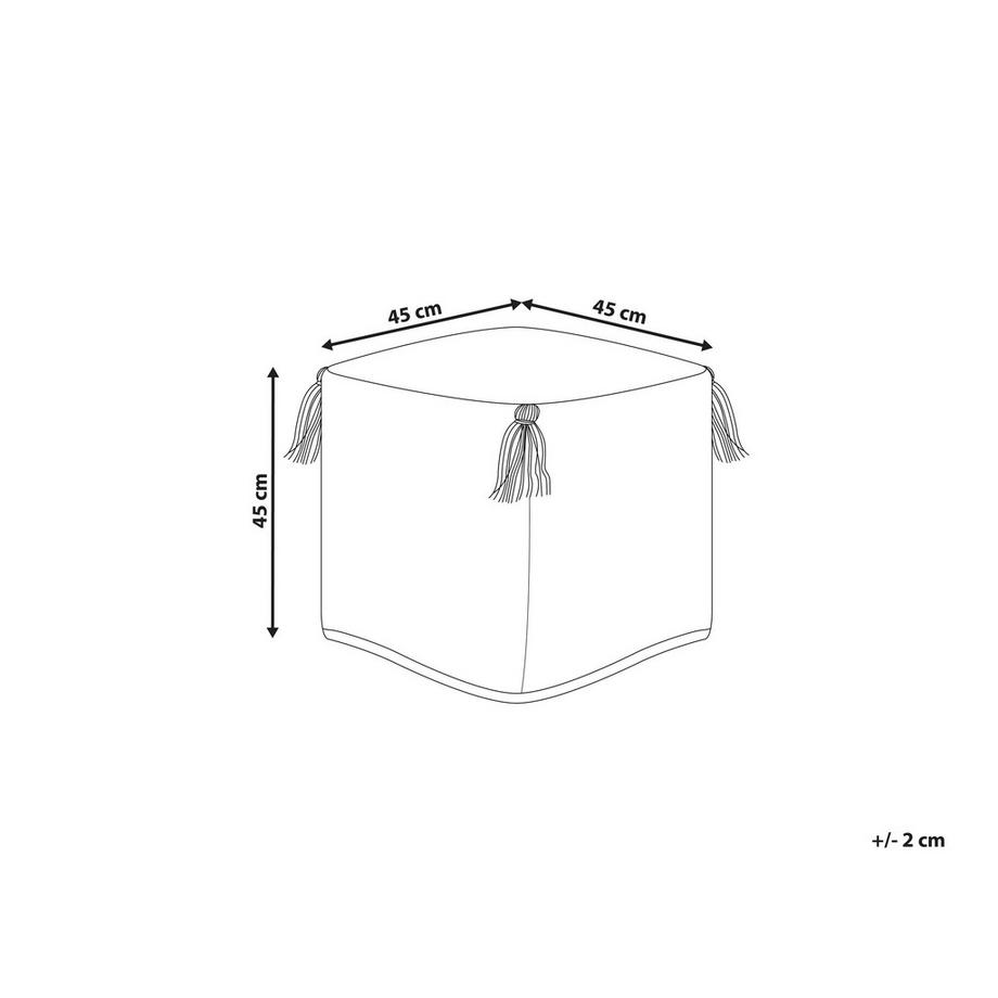 Beliani Pouf en Coton Boho MONEASA  