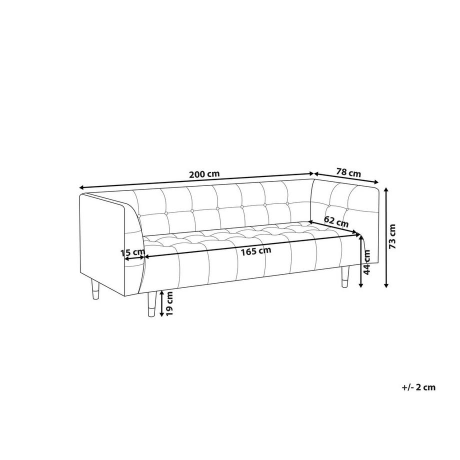 Beliani 3 Sitzer Sofa aus Stoff Modern BYSKE  