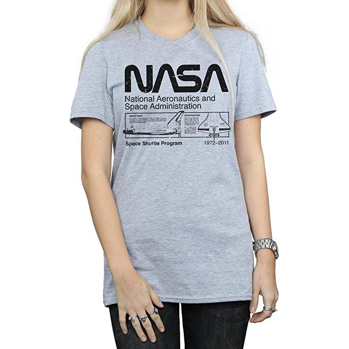 Image of Classic Space Shuttle Tshirt Damen Grau M