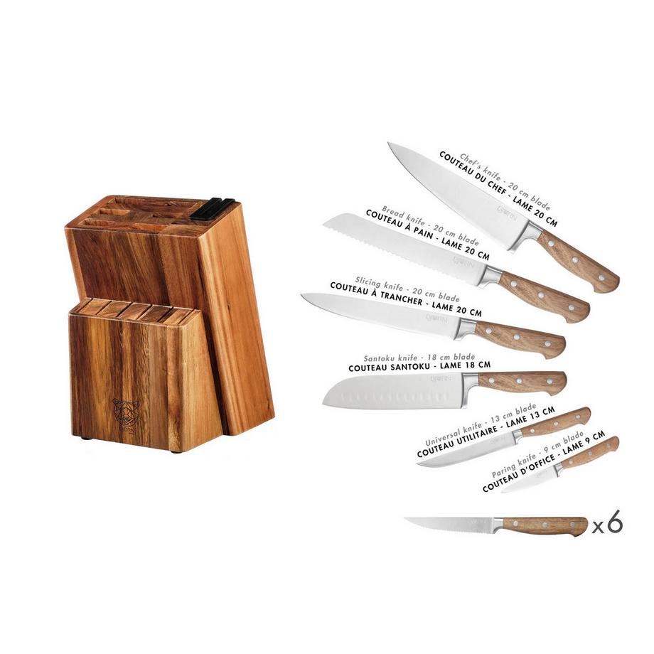 BJÖRN Küchenmesserblock und Steakmesser JAKOB LOVIISA  